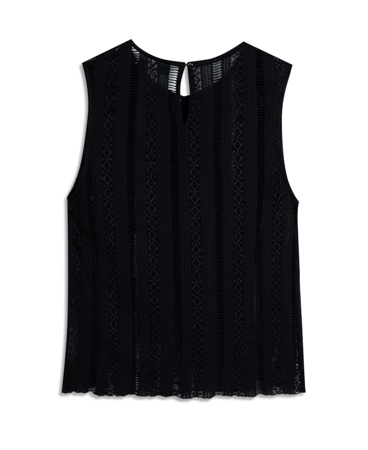 Blusa Palito Sleeveless Ruffles Preto