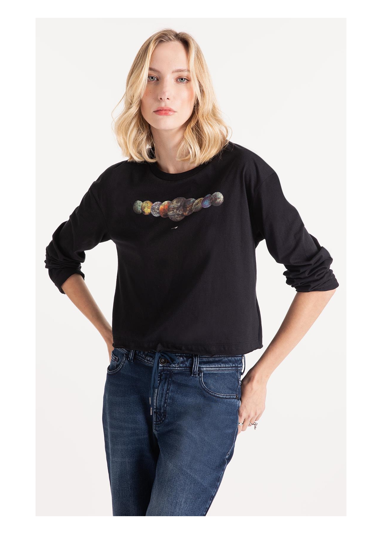 Blusa Planetas Ellus Preto