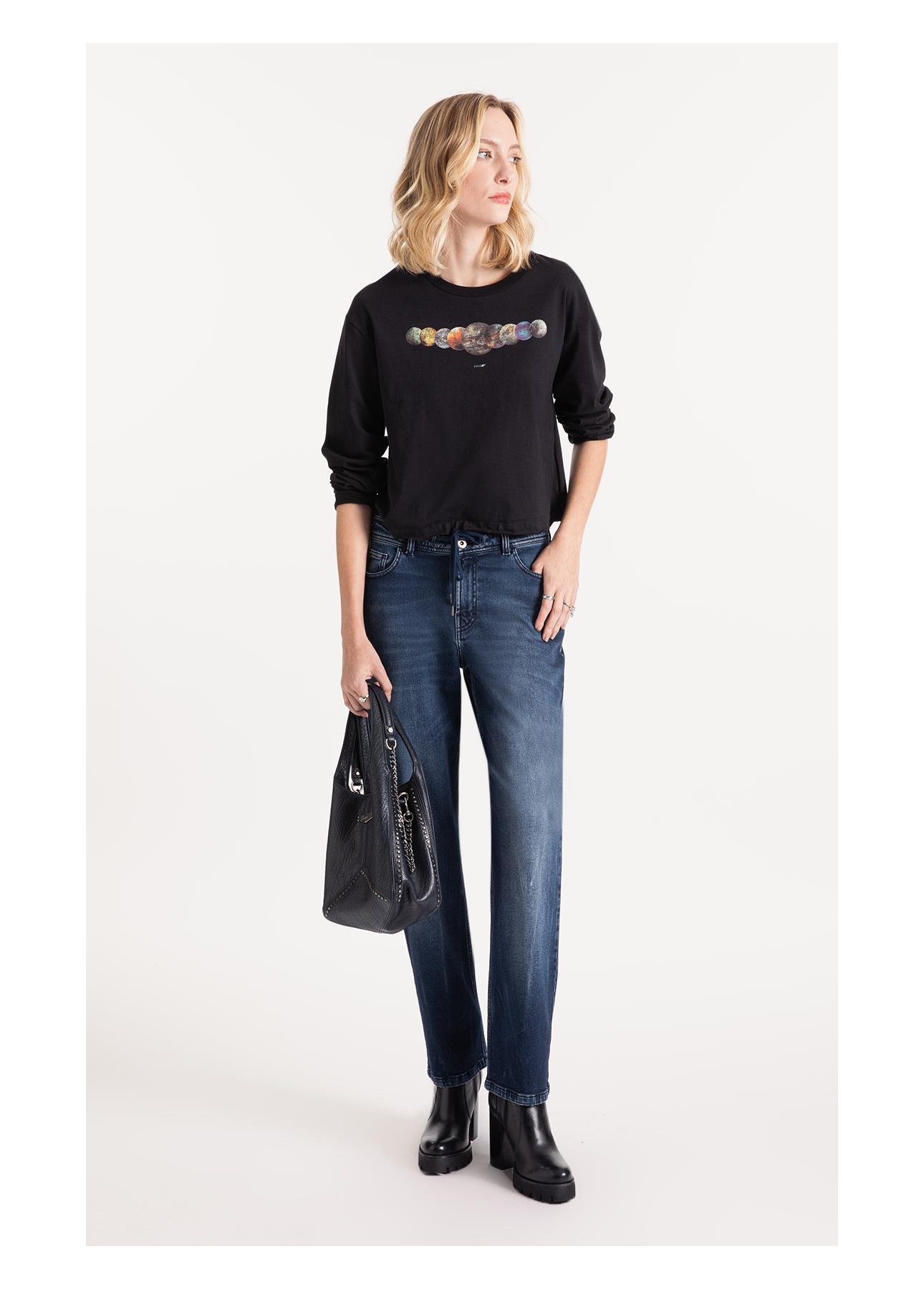 Blusa Planetas Ellus Preto