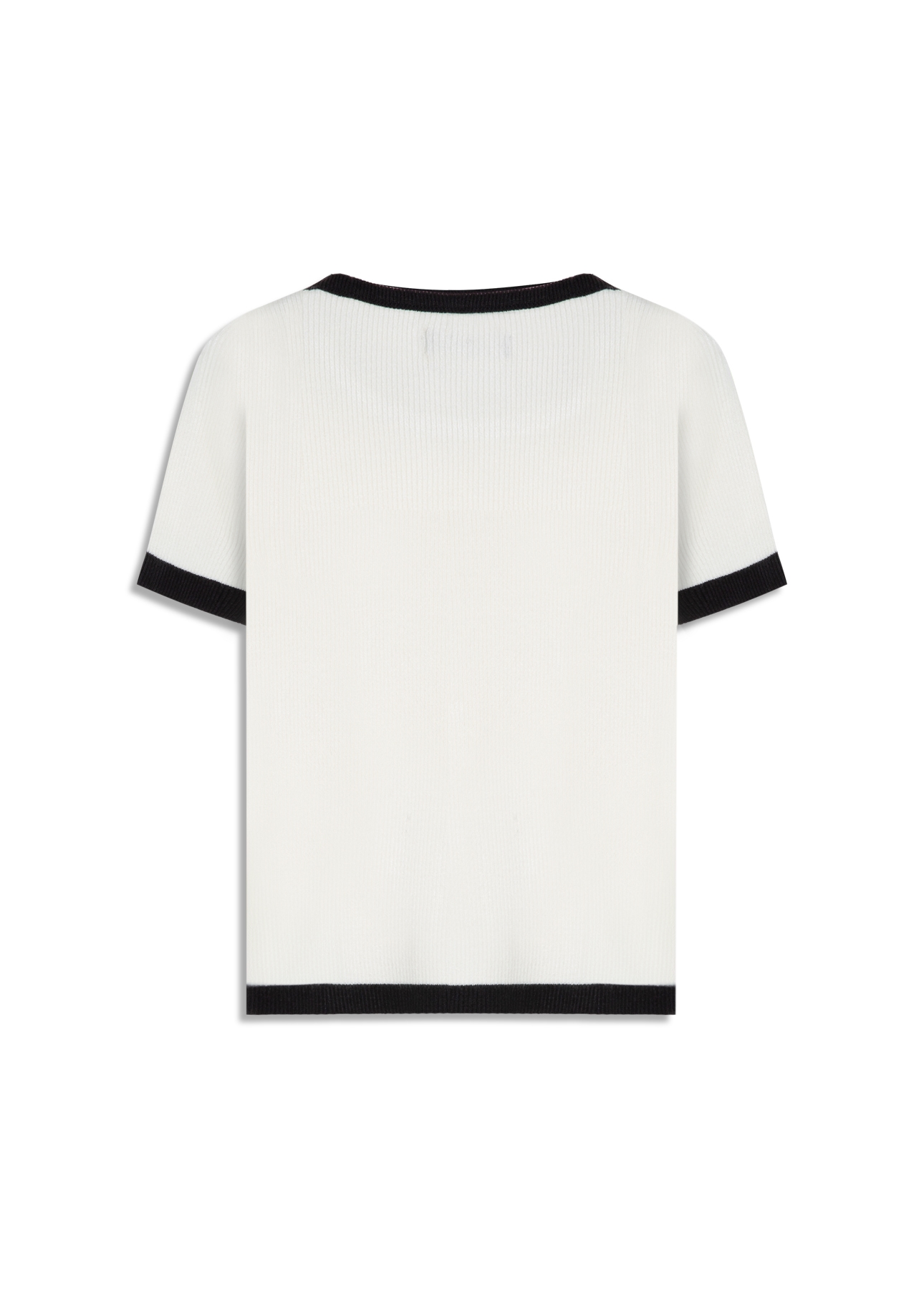 Blusa Power Knit Ribbed Off White