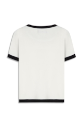 Blusa Power Knit Ribbed Off White