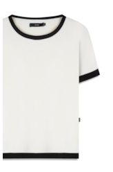 Blusa Power Knit Ribbed Off White