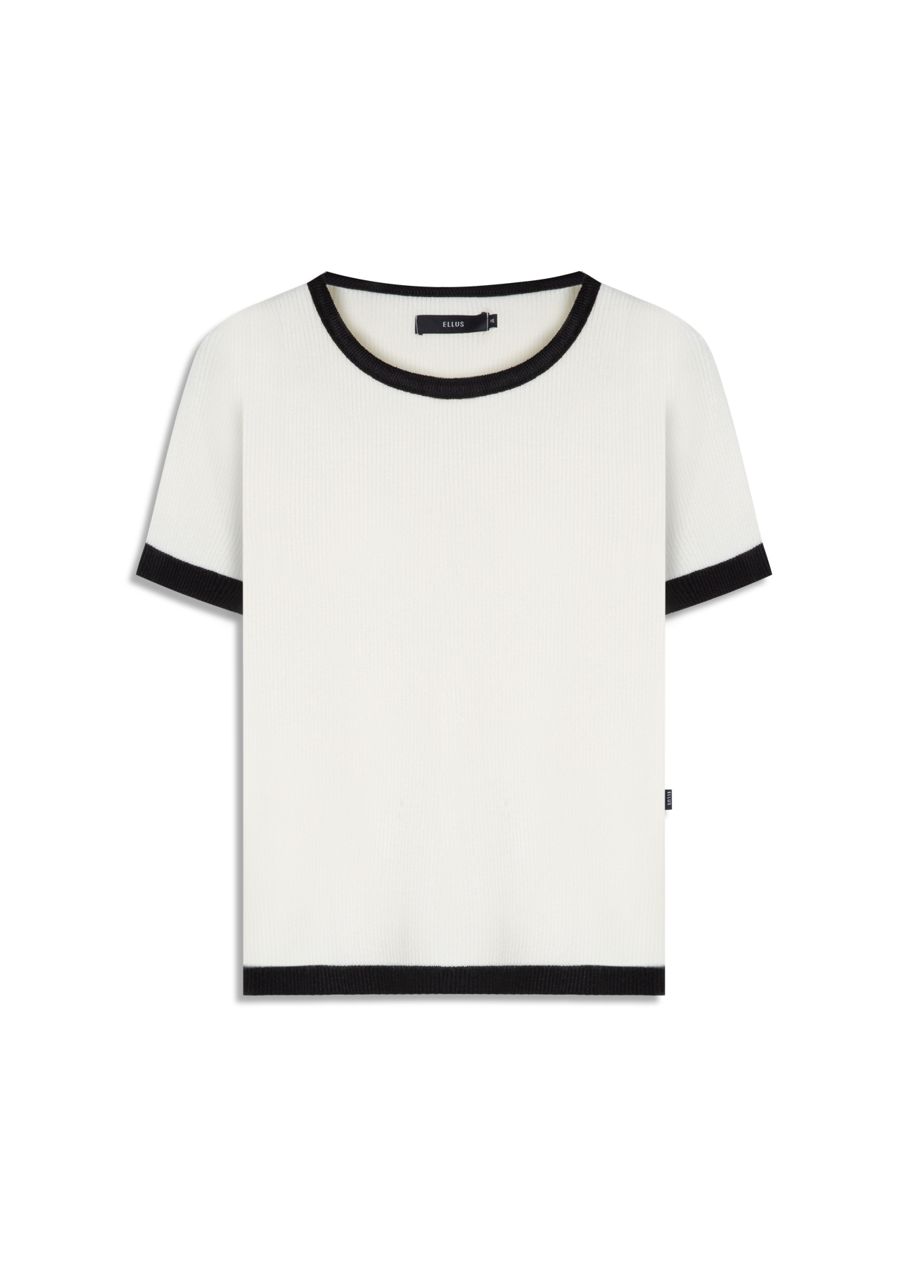 Blusa Power Knit Ribbed Off White