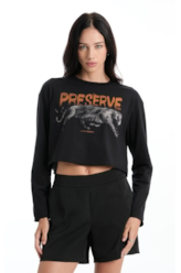 Blusa Preserve Onçafari Preto
