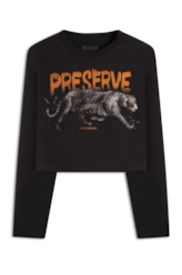 Blusa Preserve Onçafari Preto