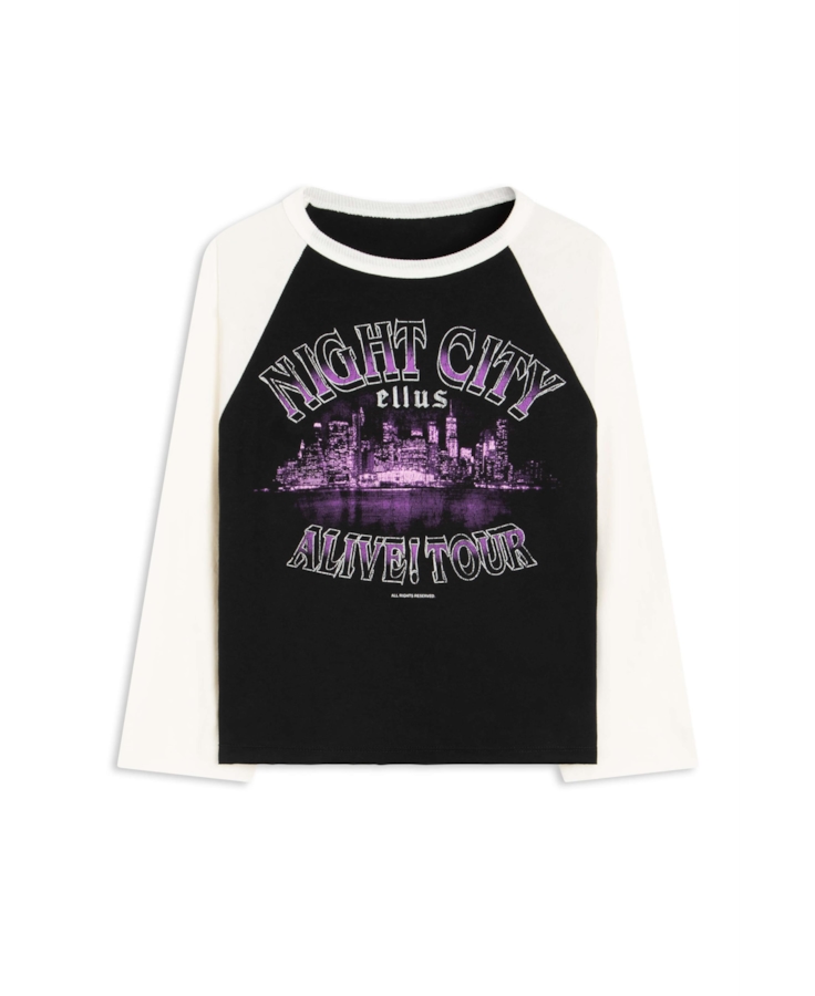 Blusa Raglan Night City Preto