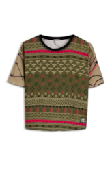 Blusa Rayon Army Barbwire Estampado