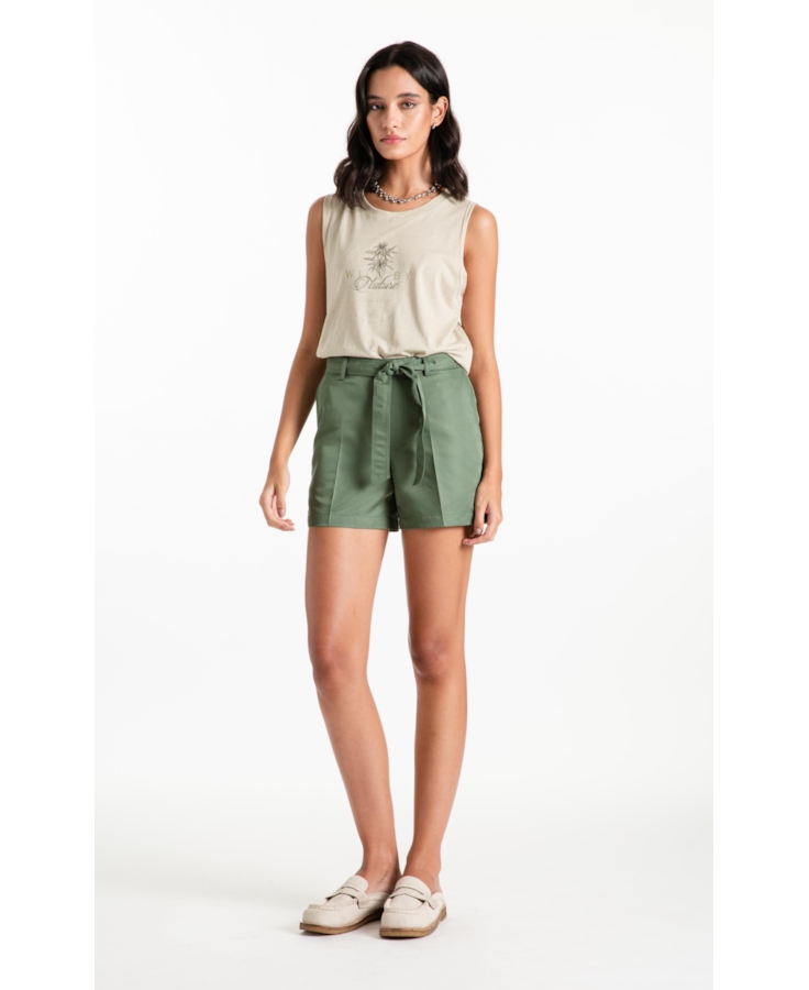 Blusa Regata Canhamo Verde Oliva