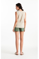 Blusa Regata Canhamo Verde Oliva