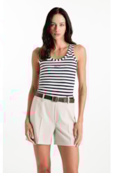 Blusa Regata Ellus Co Striped Dark Navy