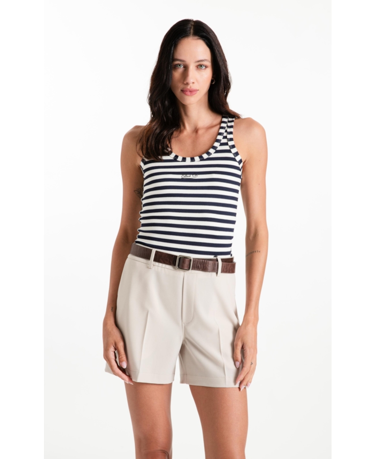 Blusa Regata Ellus Co Striped Dark Navy