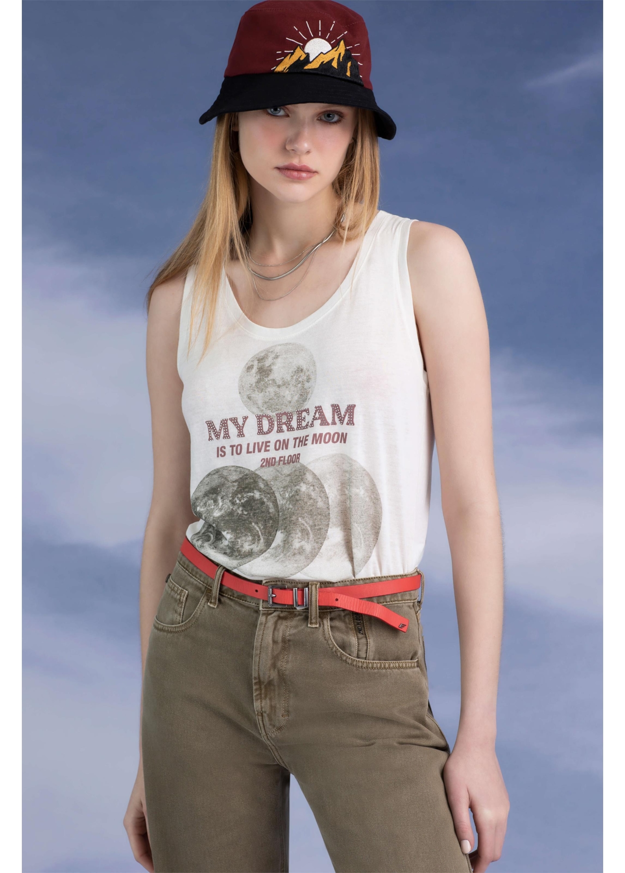 Blusa Regata Linho Earth Off White