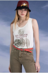 Blusa Regata Linho Earth Off White