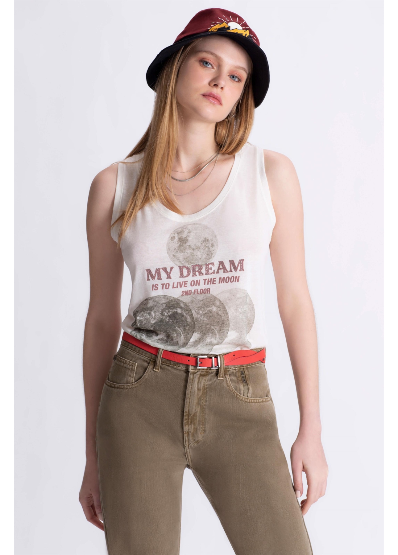 Blusa Regata Linho Earth Off White