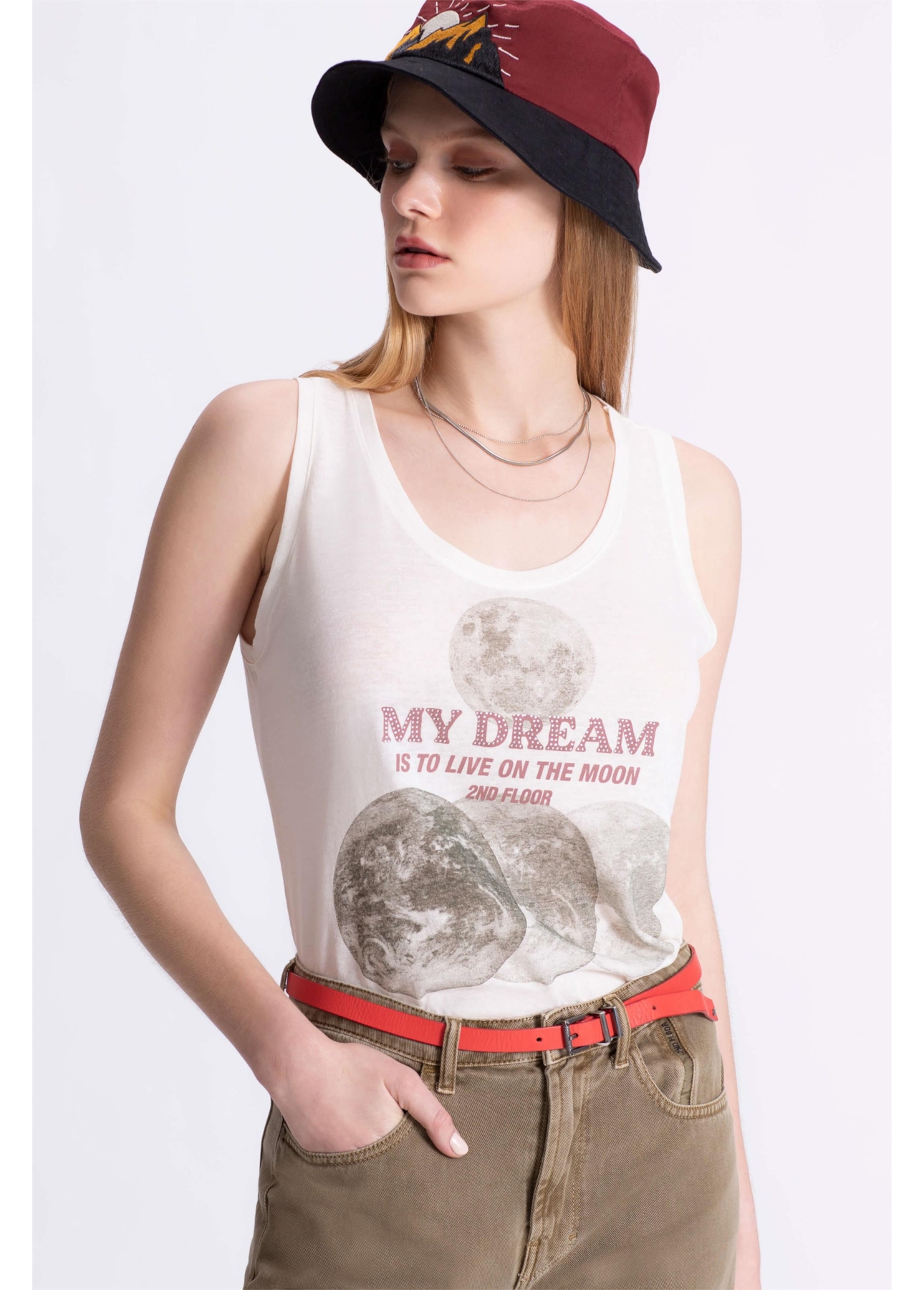 Blusa Regata Linho Earth Off White
