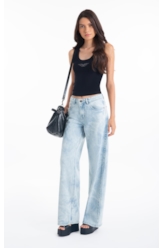 Blusa Regata Rib Easa Mirror Hotfix Preto