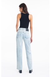 Blusa Regata Rib Easa Mirror Hotfix Preto