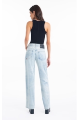 Blusa Regata Rib Easa Mirror Hotfix Preto