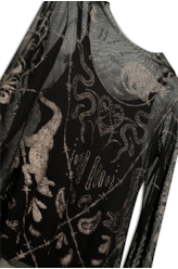 Blusa Regata Tule Tattoo Preto