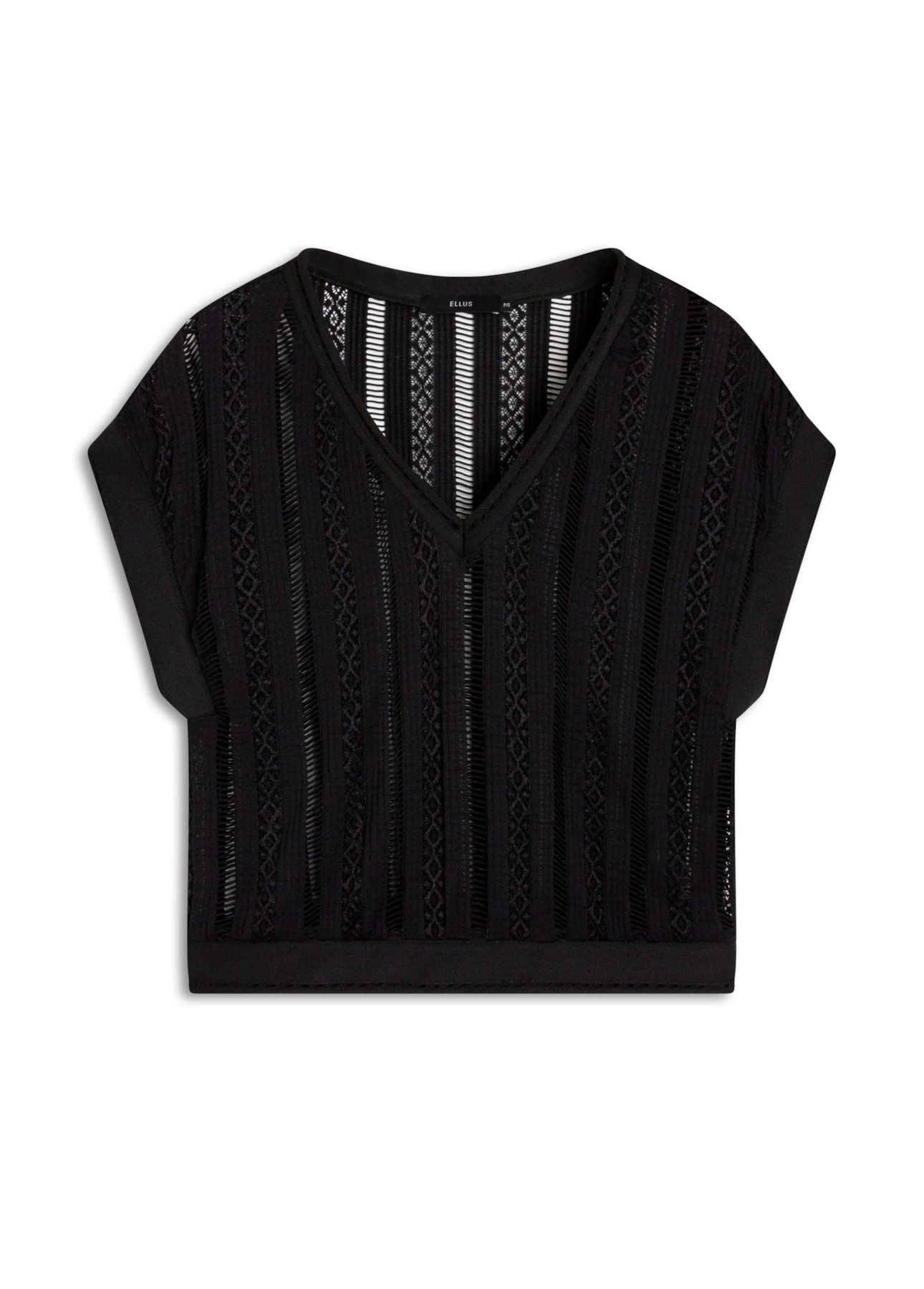 Blusa Renda Cuff Preto