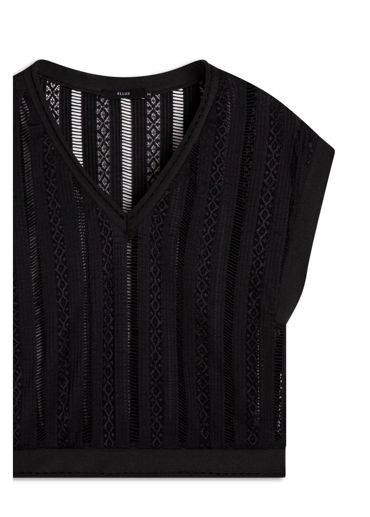 Blusa Renda Cuff Preto