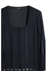 Blusa Renda Palito Dondo Preto