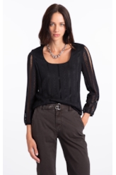 Blusa Renda Palito Dondo Preto