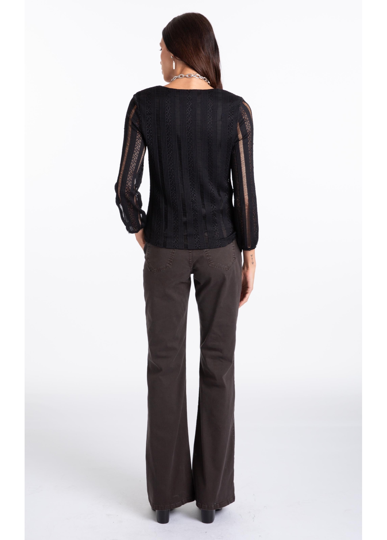 Blusa Renda Palito Dondo Preto