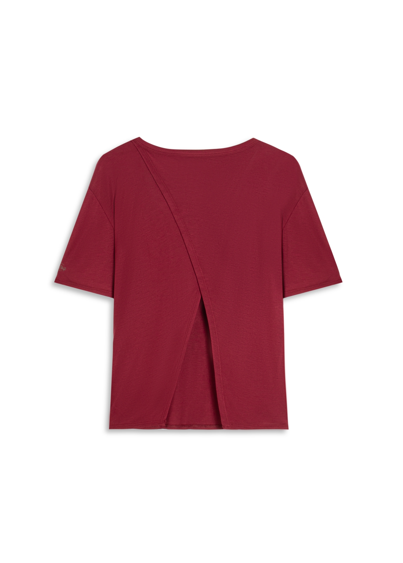 Blusa Rib Back Cutout Vinho
