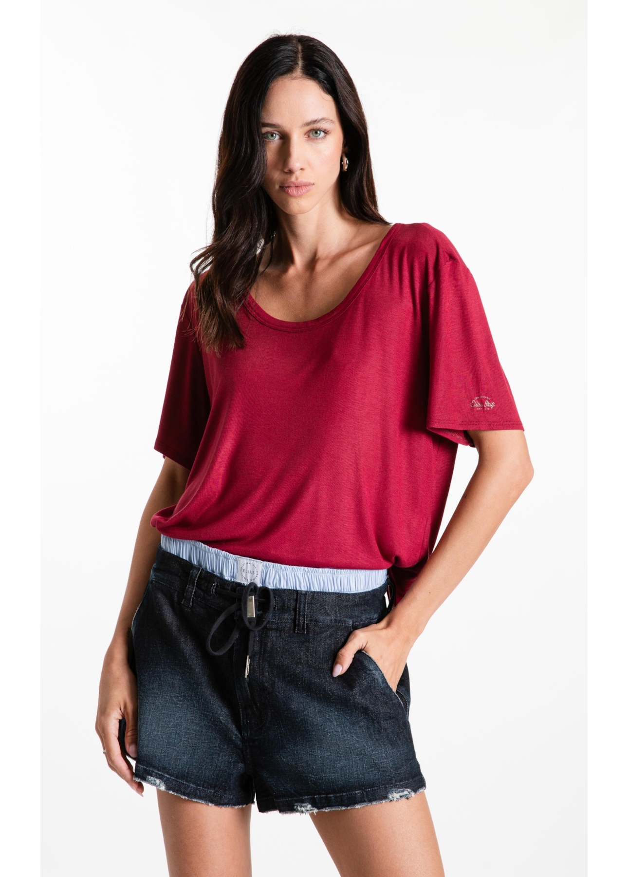 Blusa Rib Back Cutout Vinho