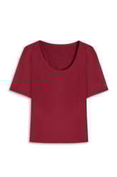 Blusa Rib Back Cutout Vinho