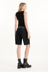 Blusa Rib Draped Piercing Preto