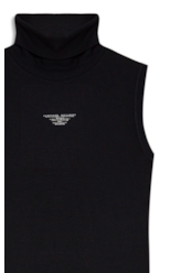 Blusa Rib Easa Turtleneck Preto