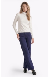 Blusa Rib Ellus Gothic Turtleneck Off White