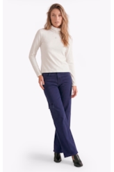 Blusa Rib Ellus Gothic Turtleneck Off White