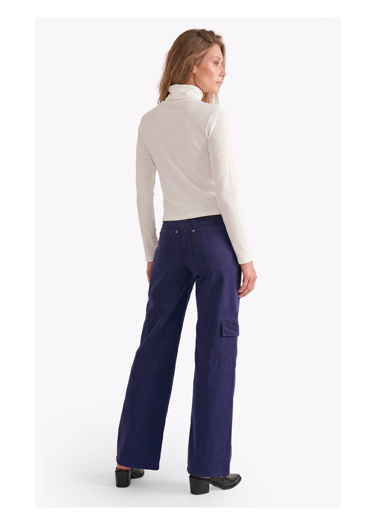 Blusa Rib Ellus Gothic Turtleneck Off White