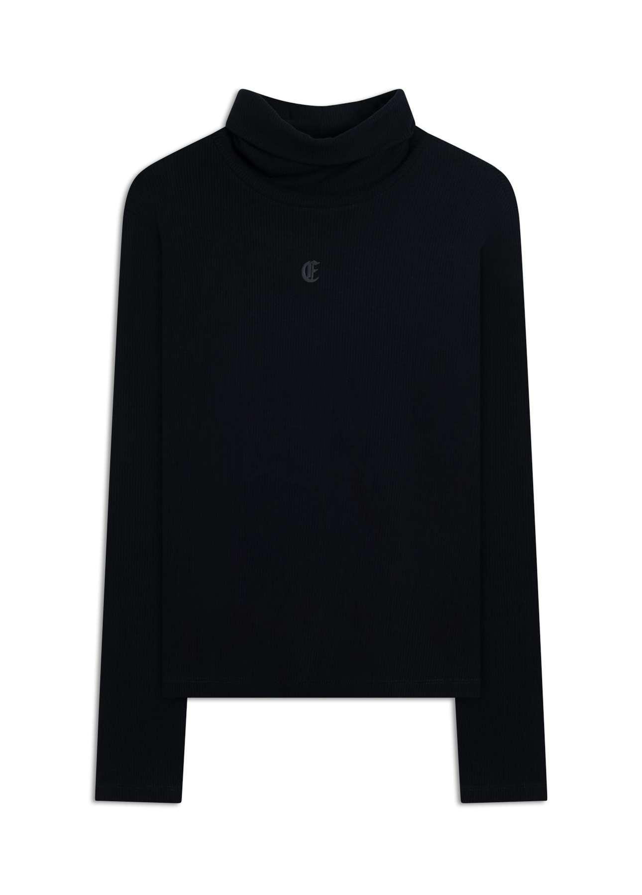 Blusa Rib Ellus Gothic Turtleneck Preto