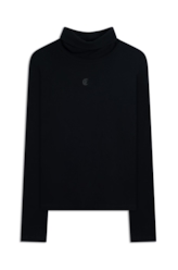 Blusa Rib Ellus Gothic Turtleneck Preto