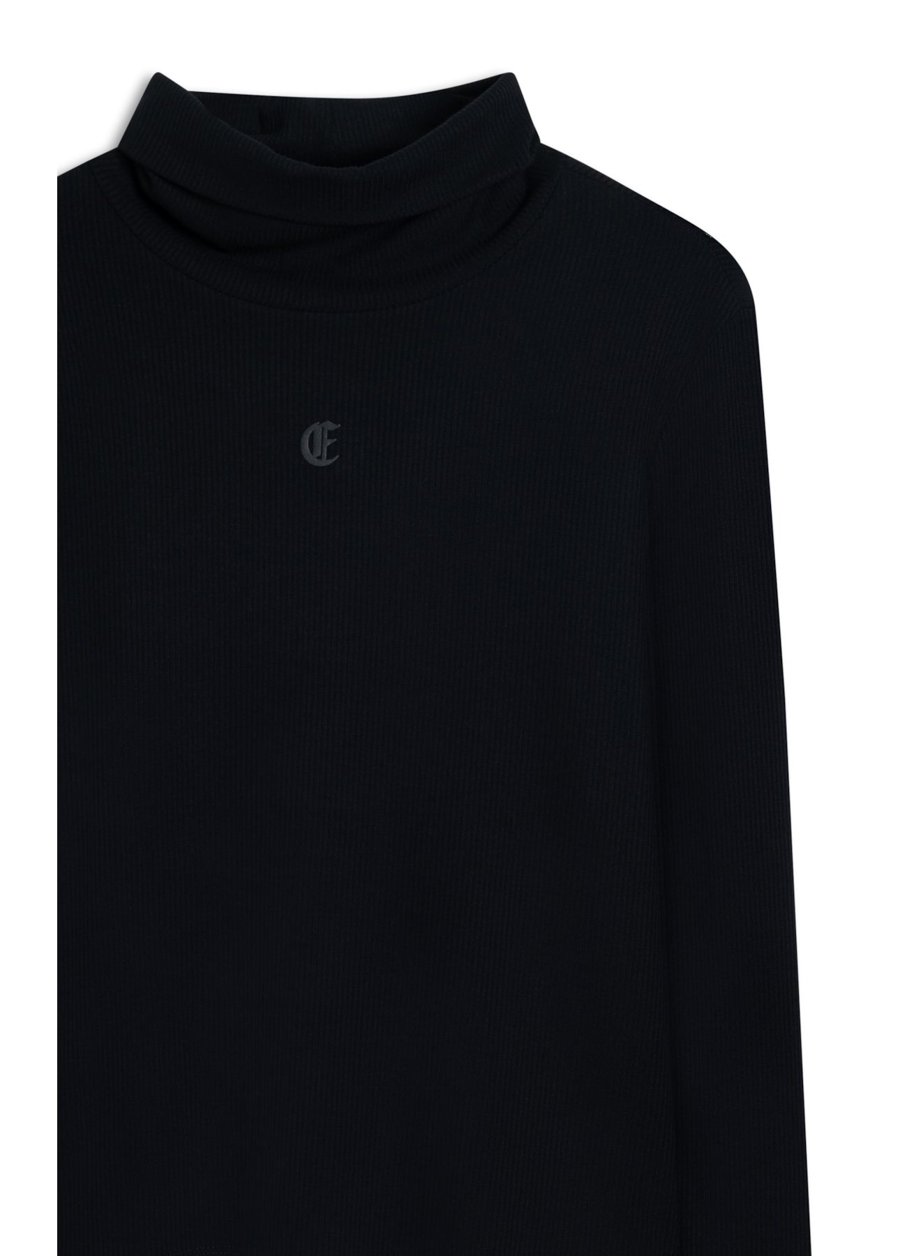 Blusa Rib Ellus Gothic Turtleneck Preto