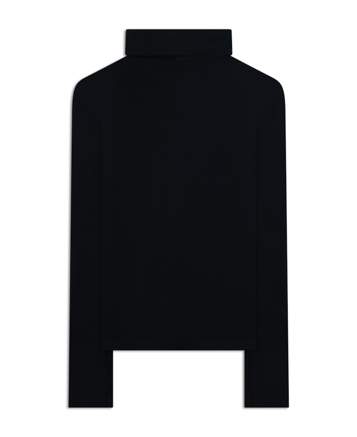 Blusa Rib Ellus Gothic Turtleneck Preto