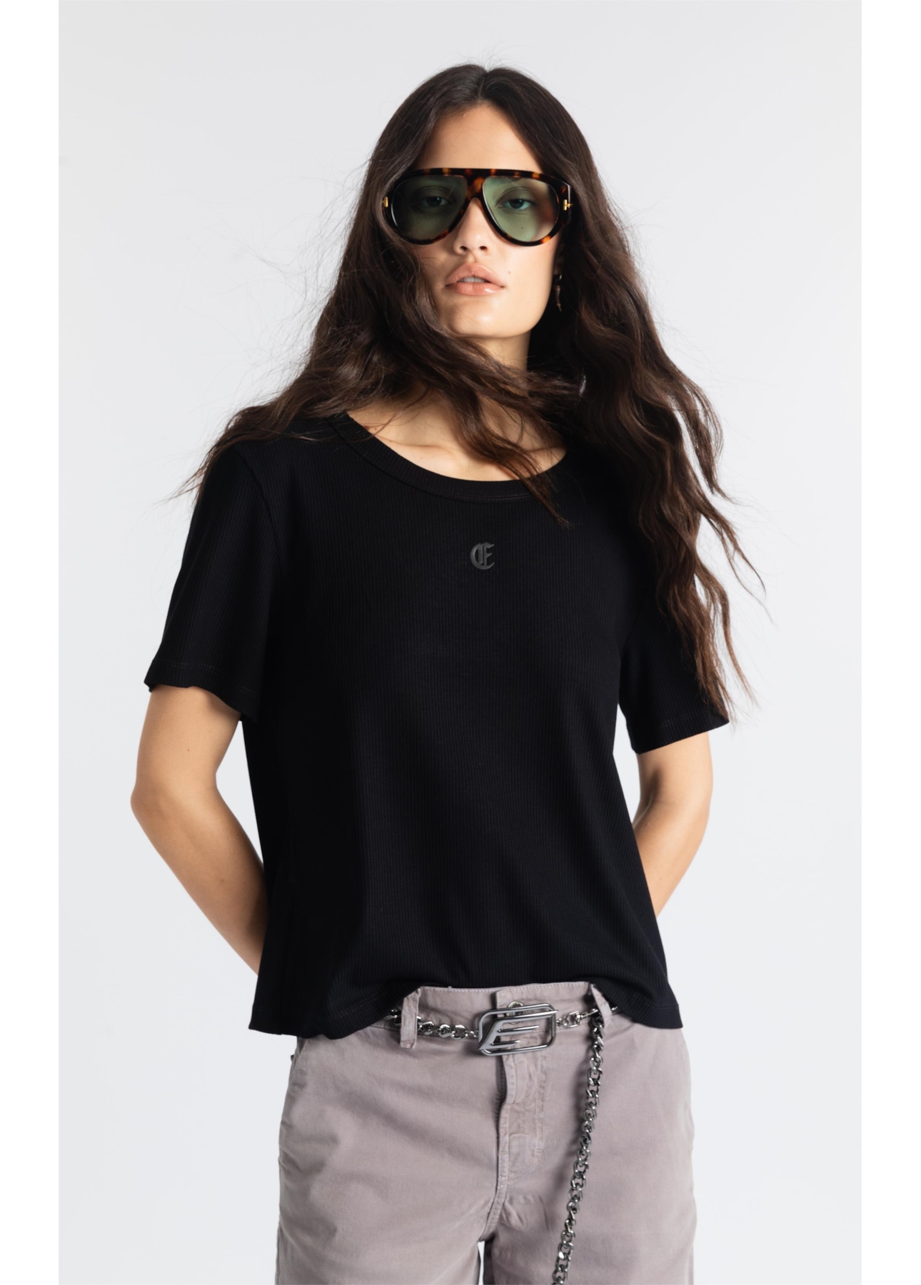 Blusa Rib Gothic Slim Preto