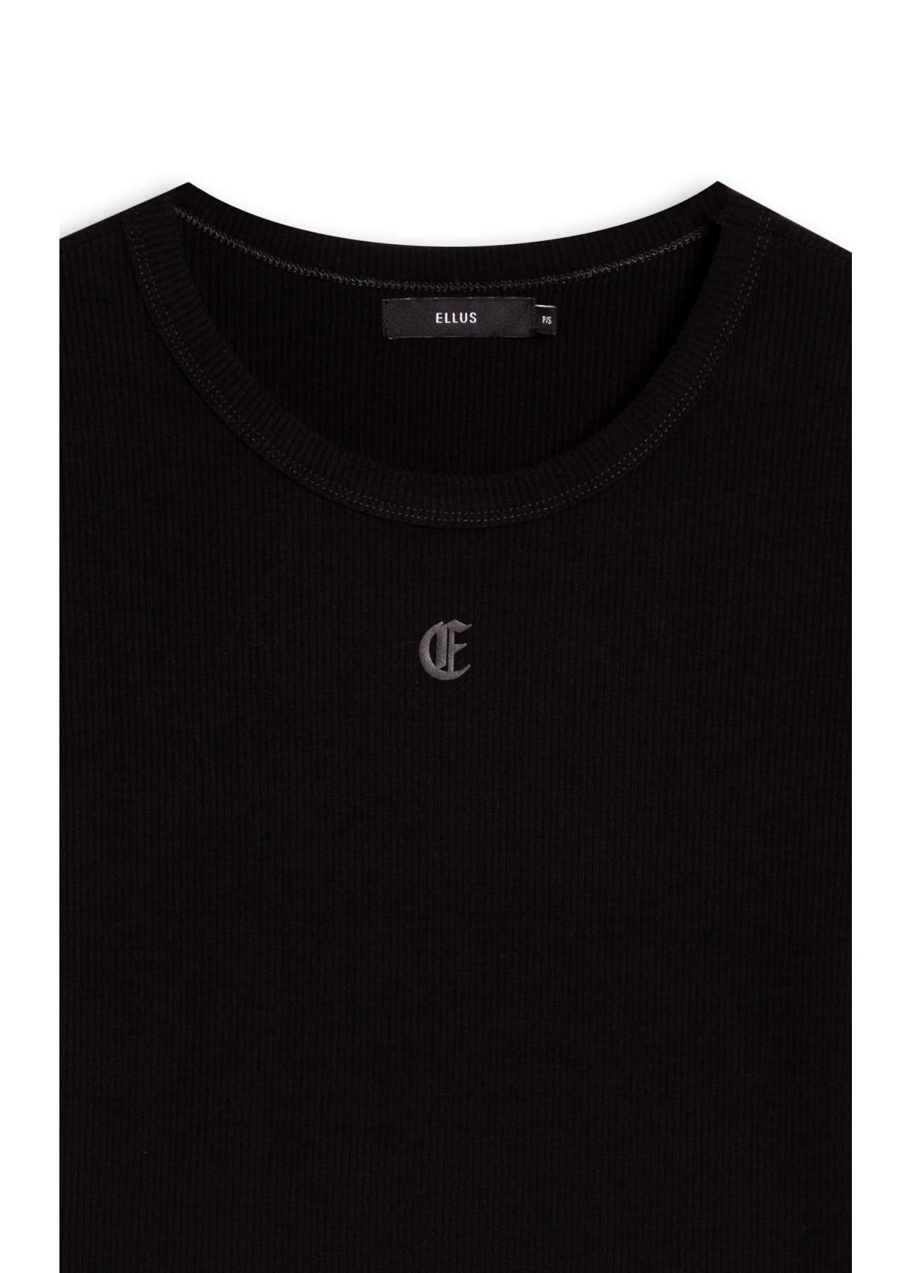 Blusa Rib Gothic Slim Preto