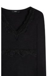 Blusa Rib Lac Ellus Preto