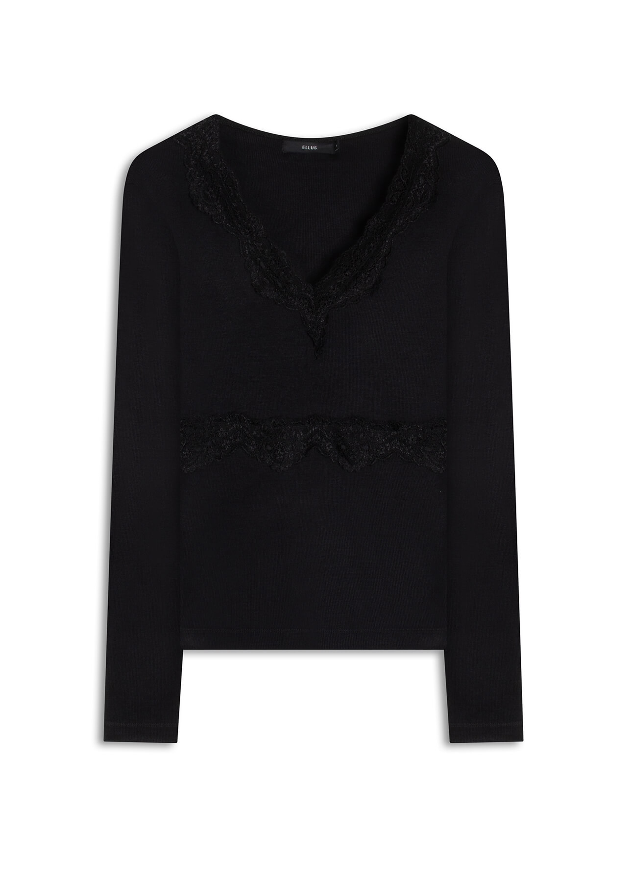 Blusa Rib Lac Ellus Preto