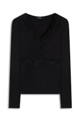 Blusa Rib Lac Ellus Preto