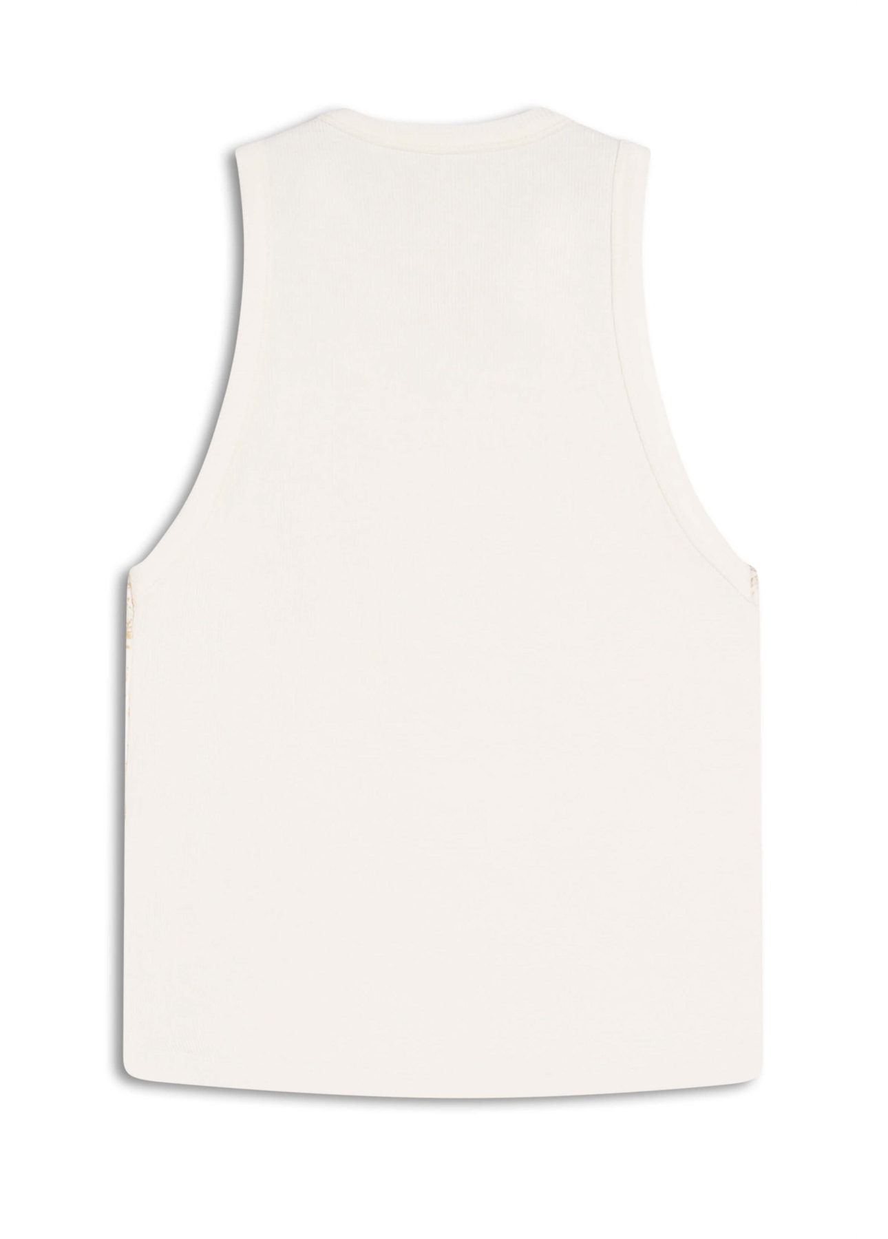 Blusa Rib Metallic Foil Sleeveless Off White