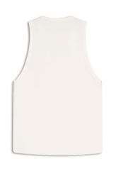 Blusa Rib Metallic Foil Sleeveless Off White