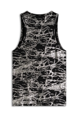 Blusa Rib Metallic Foil Sleeveless Preto