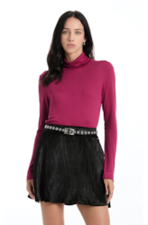 Blusa Rib Overdye Baby Look Violeta