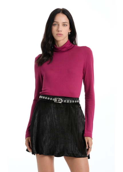 Blusa Rib Overdye Baby Look Violeta